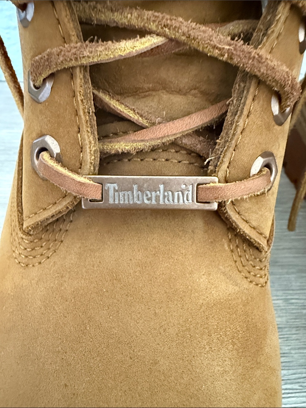 Timberland Premium 6-Inch Waterproof Wheat Nubuck Lace-Up Women's Work Boots - Picture 8 of 15